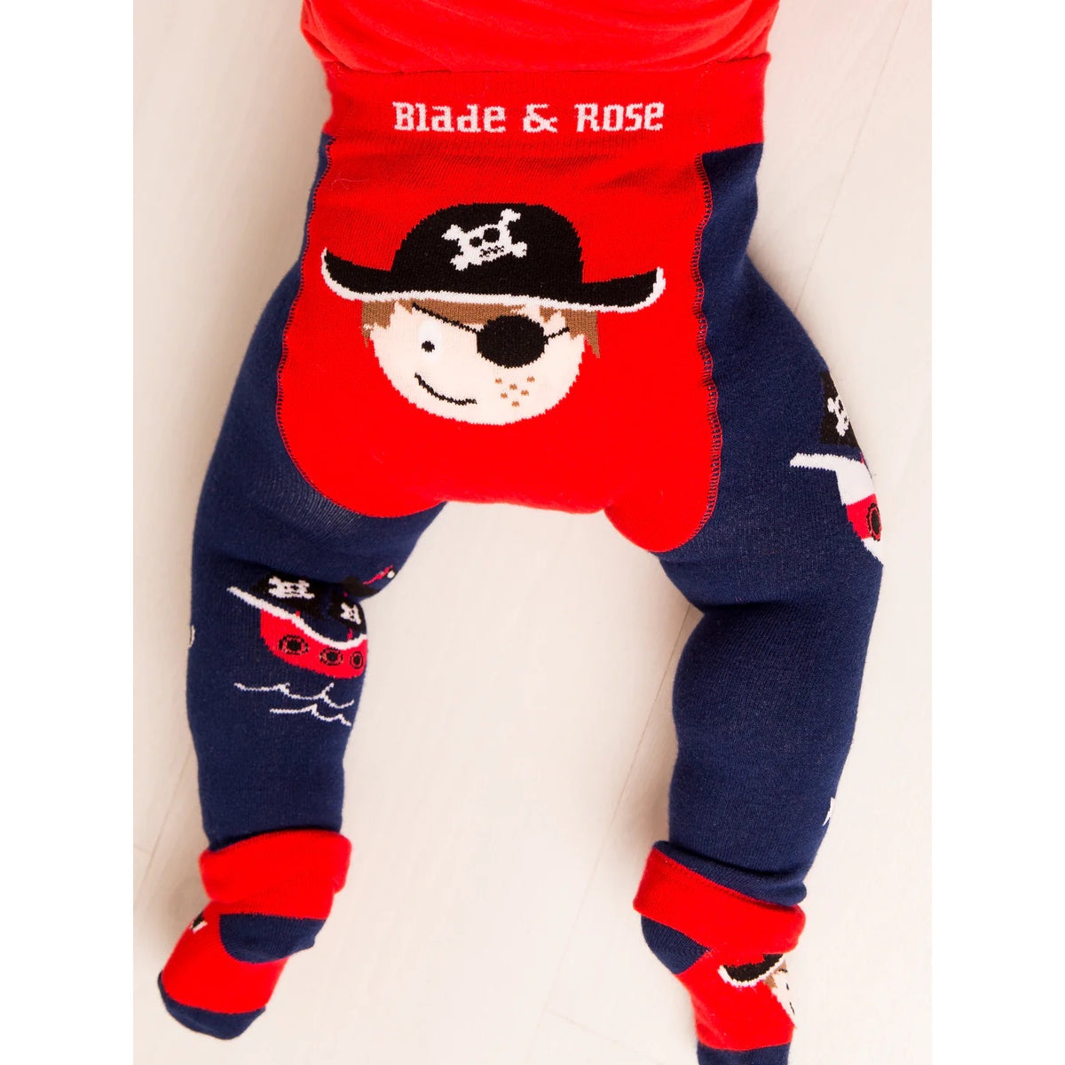 Blade &amp; Rose Tim The Pirate Knitted Leggings Clothing 0-6M / Navy,6-12M / Navy,12-24M / Navy
