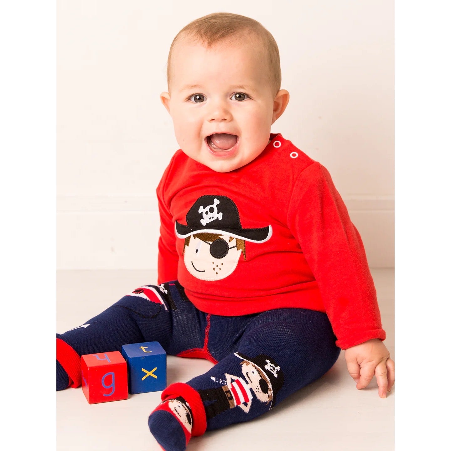 Blade & Rose Tim The Pirate Infant T-Shirt Clothing 0-6M / Red,6-12M / Red,12-24M / Red