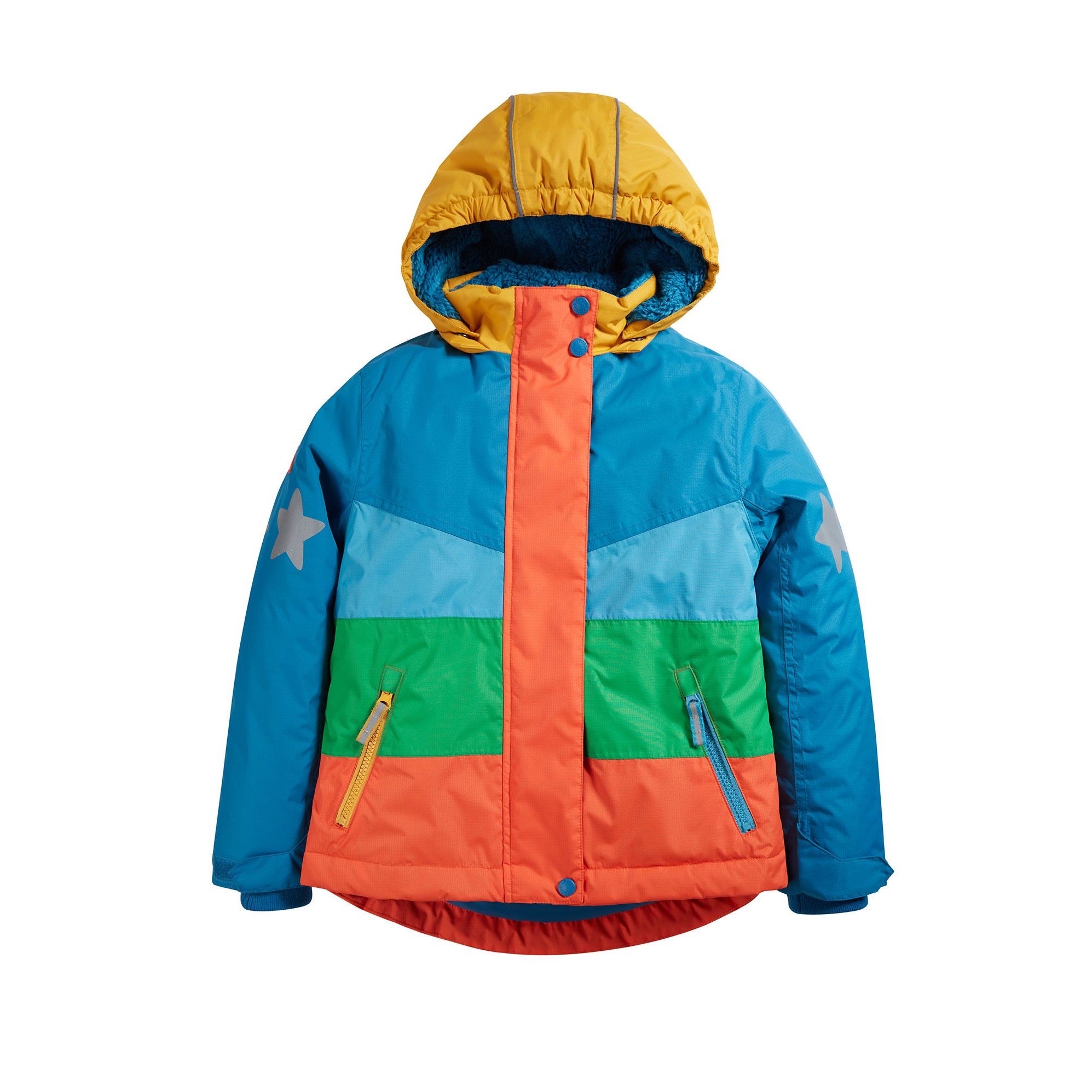 Frugi Snow And Ski Coat Chunky Colour Block Clothing 5-6YRS / Multi,6-7YRS / Multi,7-8YRS / Multi,8-9YRS / Multi