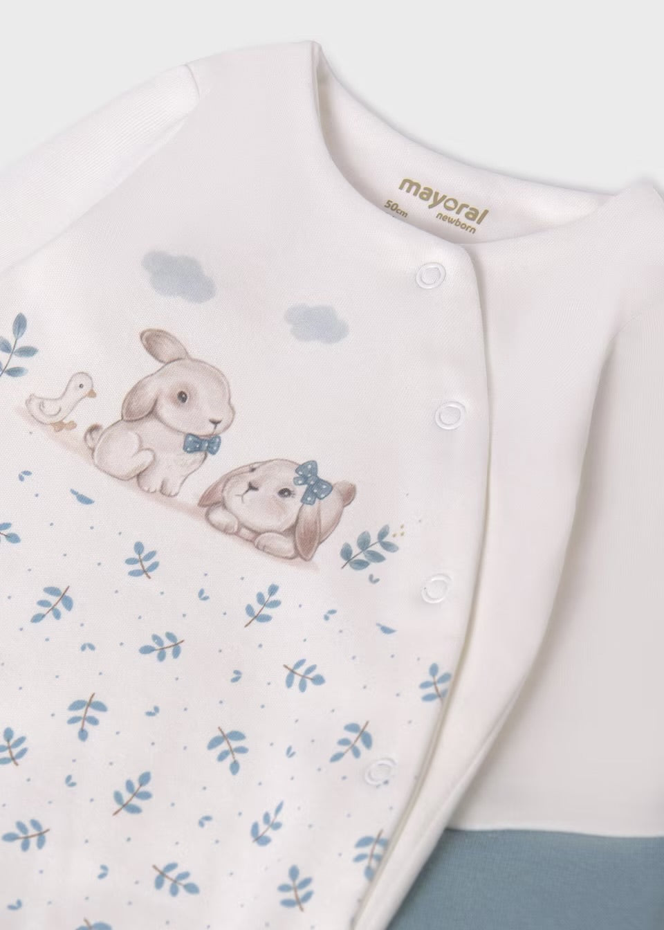 Mayoral Baby  3 Piece Gift Set 9516 Blue Bunny Clothing 0-1M / Ice Blue,1-2M / Ice Blue,2-4M / Ice Blue,4-6M / Ice Blue,6-9M / Ice Blue