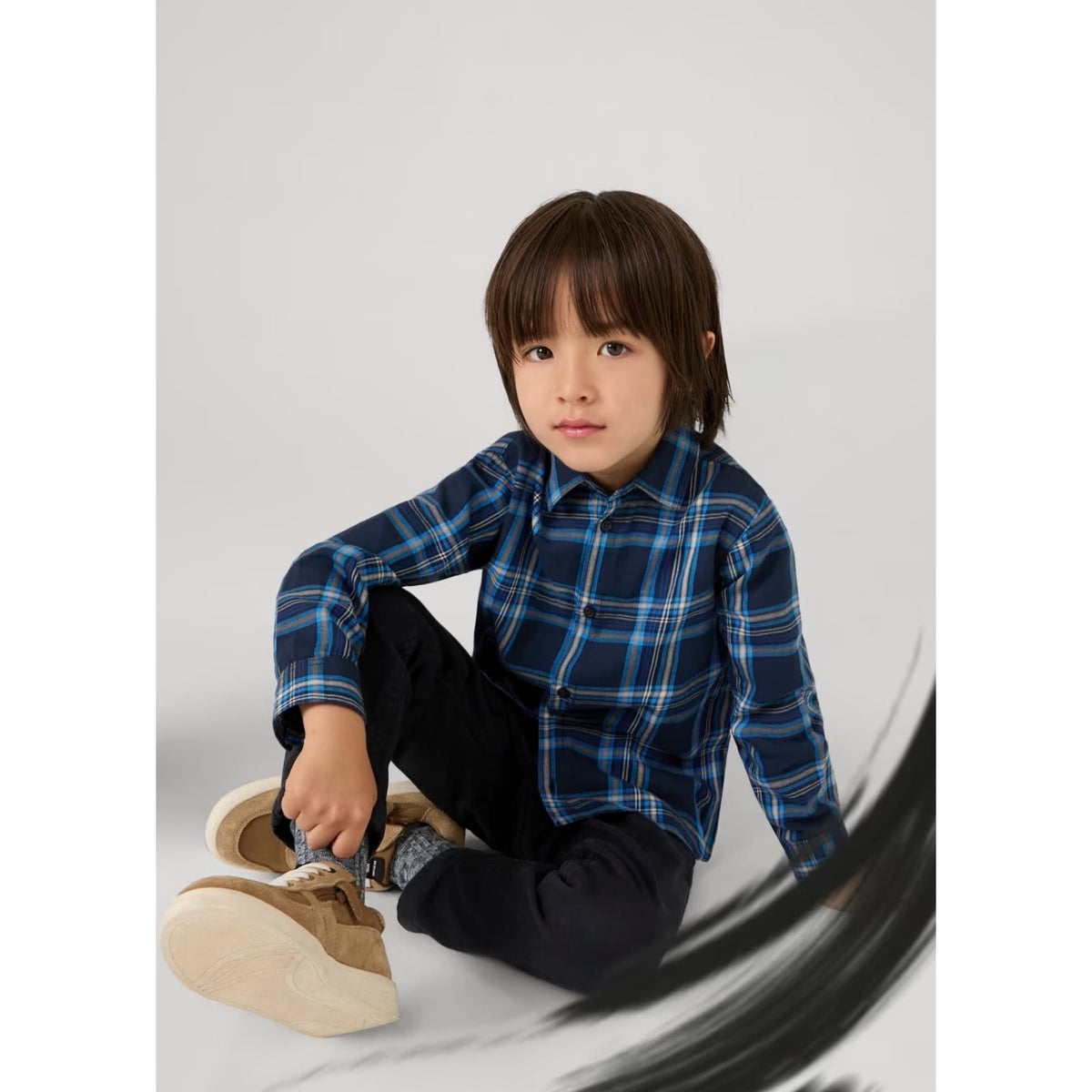 Mayoral Boys Checked Shirt 4115 Blue Clothing 3YRS / Navy,4YRS / Navy,5YRS / Navy,6YRS / Navy,7YRS / Navy,8YRS / Navy,9YRS / Navy