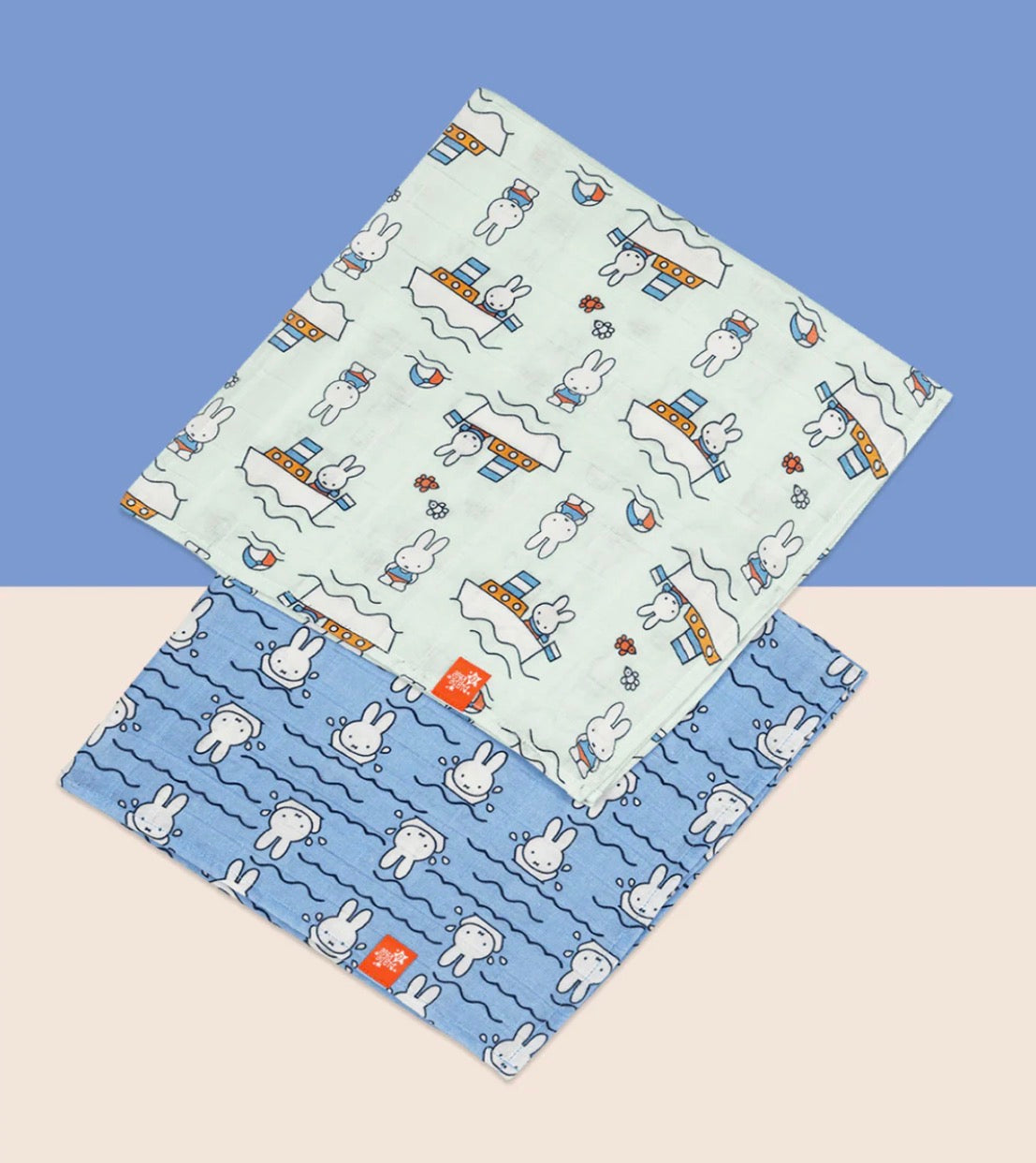 Blade &amp; Rose Miffy 2 Pack Muslin Set Accessories ONE SIZE / Blue