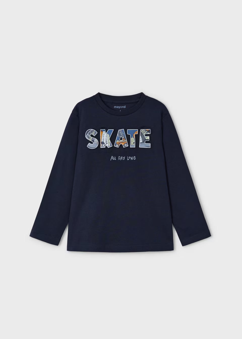 Mayoral Boys Skate T-Shirt 4050 Navy Clothing 4YRS / Navy,5YRS / Navy,6YRS / Navy,7YRS / Navy,8YRS / Navy,9YRS / Navy
