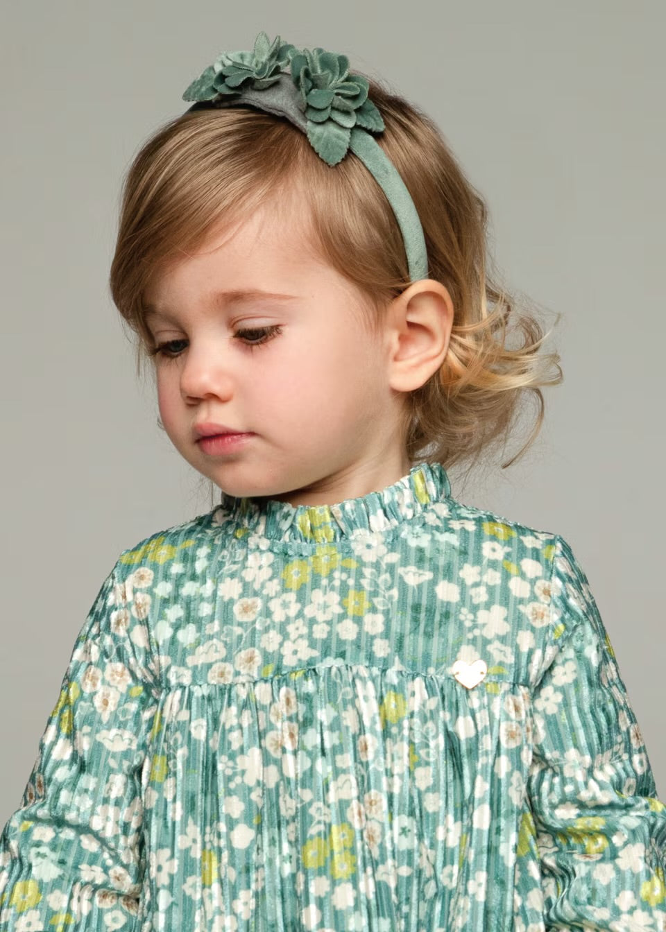 Mayoral Infant Girls Dress 2923 Clothing 6M / Seagrass,9M / Seagrass,12M / Seagrass,18M / Seagrass,24M / Seagrass