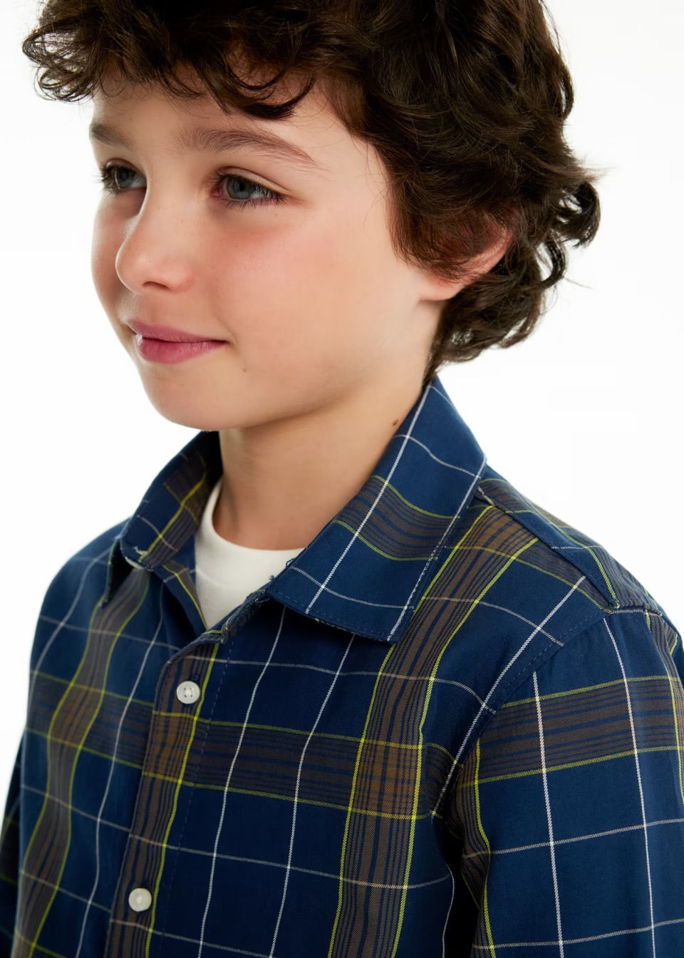 Mayoral Older Boys Blue Checked Shirt 7110 Clothing 10YRS / Blue,12YRS / Blue,14YRS / Blue,16YRS / Blue