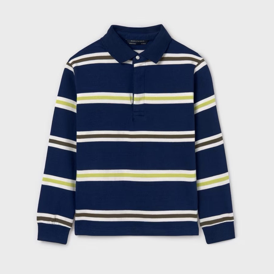 Mayoral Older Boys Stripe Polo Shirt 7102 Clothing 10YRS / Blue,12YRS / Blue,14YRS / Blue,16YRS / Blue