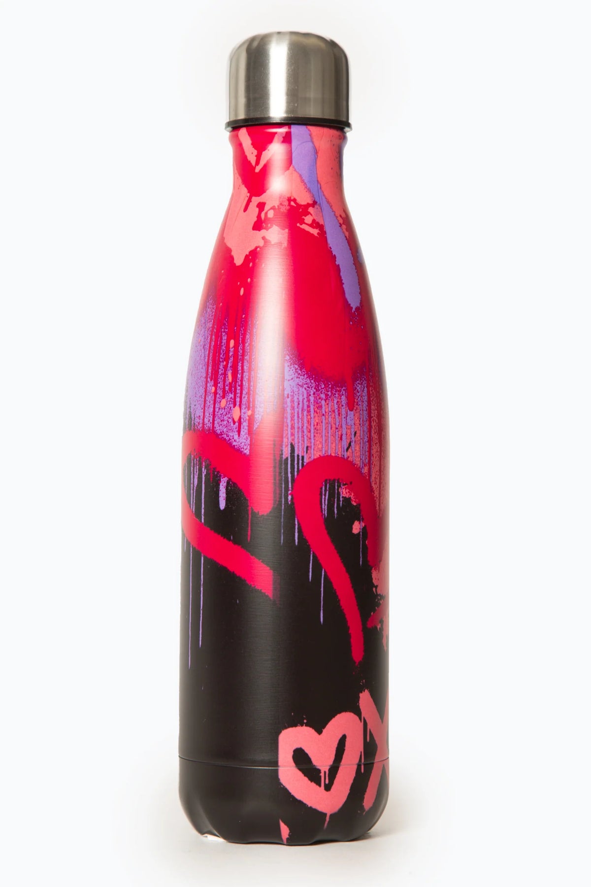 Hype Pink Hearts Drips Bottle Xucb345 Accessories ONE SIZE / Pink