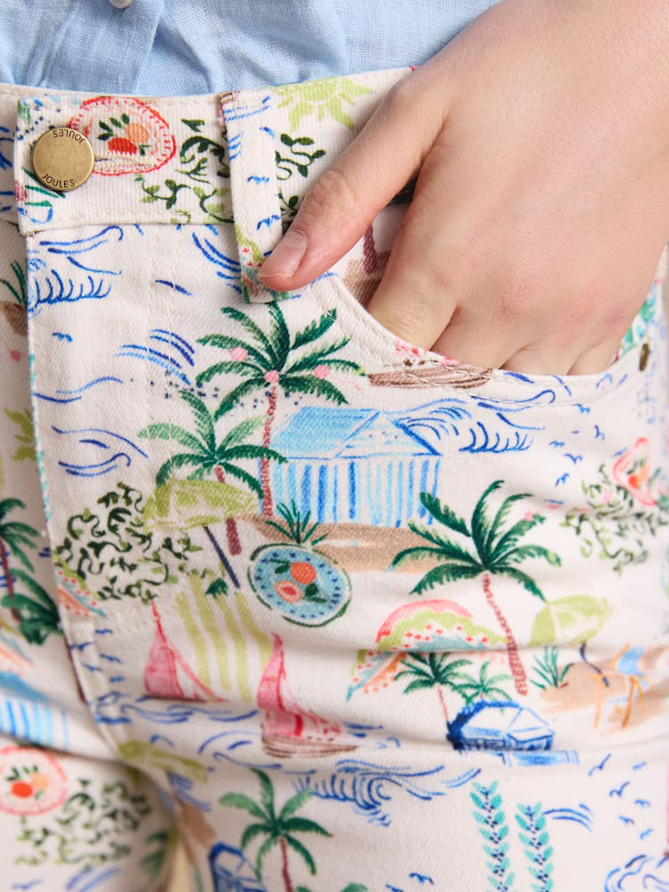 Joules Womens Coastal Print Jeans H63-959 Clothing UK8 / Multi,UK10 / Multi,UK12 / Multi,UK14 / Multi