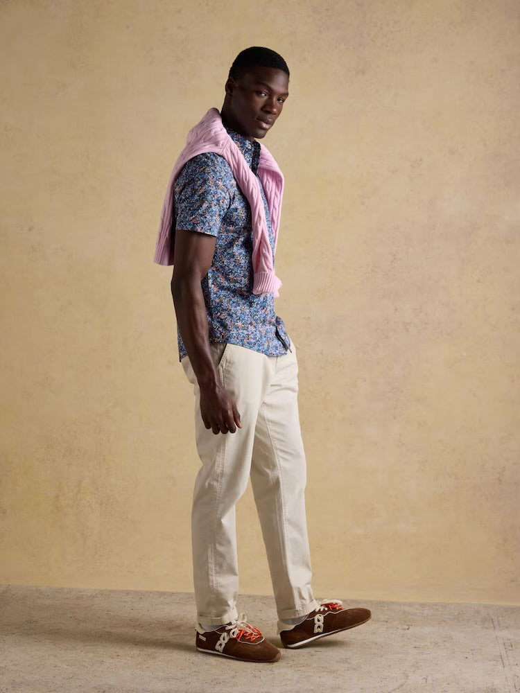 Joules Mens Floral Ss Shirt H15-636 Blue Clothing M / Blue,L / Blue,XL / Blue,XXL / Blue