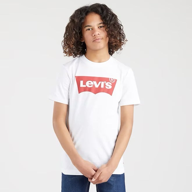 Levis Batwing T-Shirt 9E8157-001 White Clothing 10YRS / White,12YRS / White,14YRS / White,16YRS / White