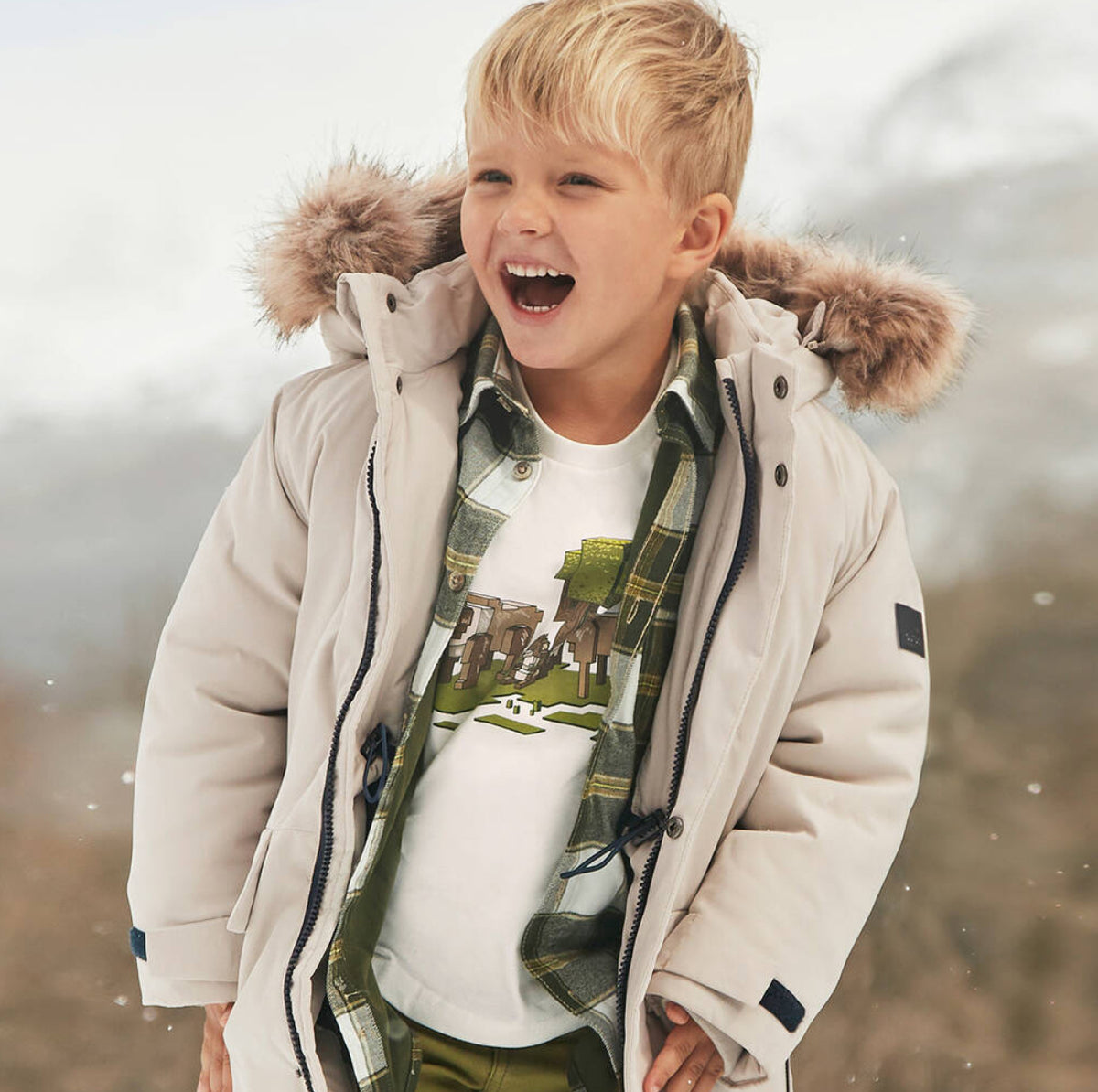 Mayoral Boys T-Shirt Nature 4054 Cream Clothing 3YRS / Cream,4YRS / Cream,5YRS / Cream,6YRS / Cream,7YRS / Cream,8YRS / Cream,9YRS / Cream