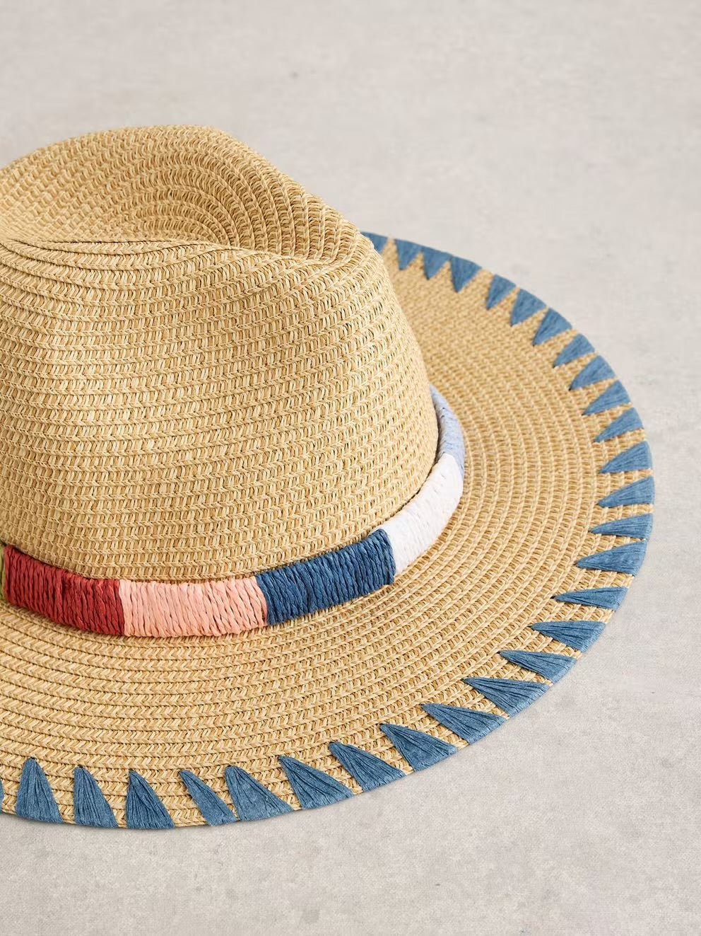 White Stuff Womens Whipstitch Fedora 445949 Natural Clothing ONE SIZE / Natural