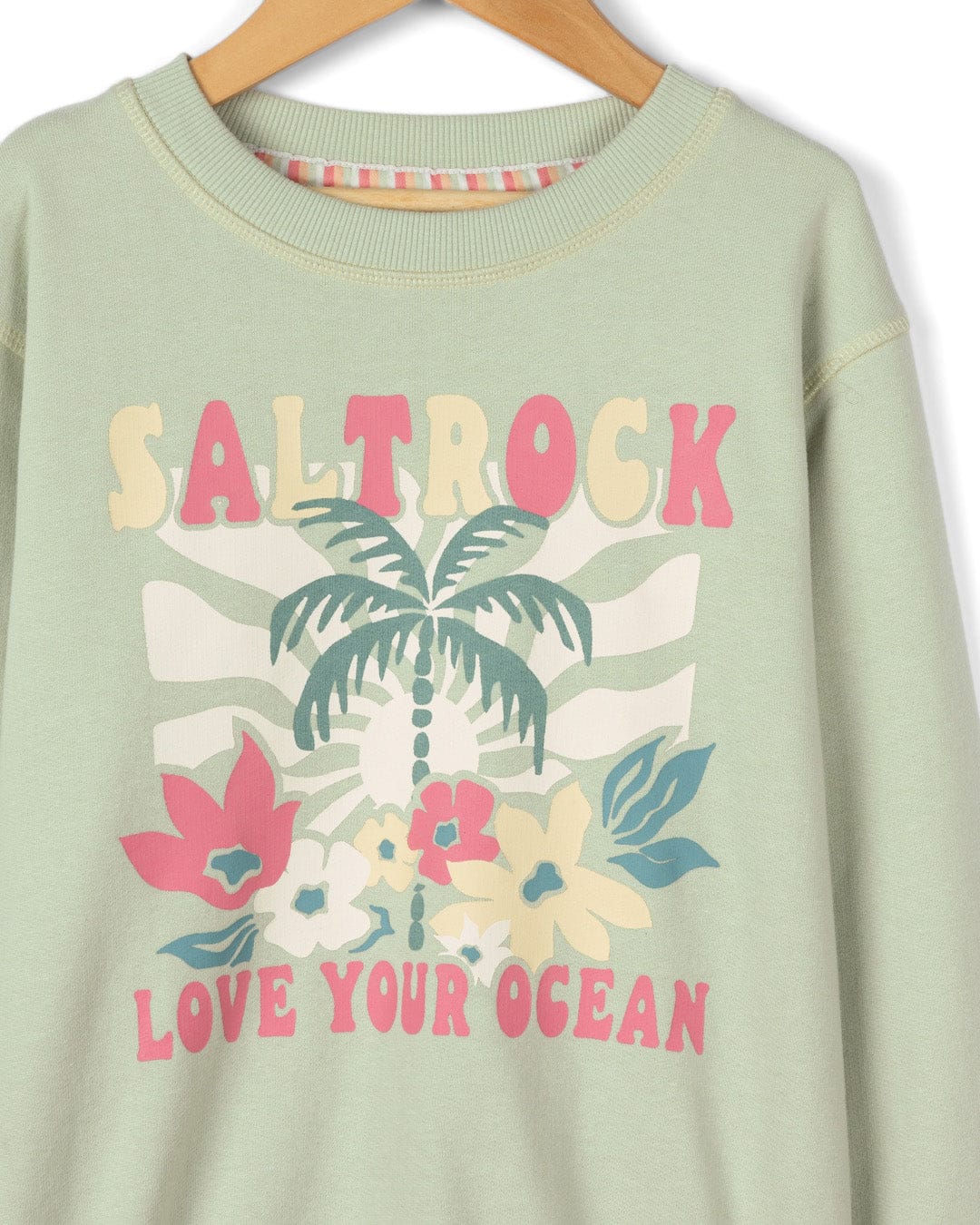 Saltrock Girls Sun Daze Crew Sweatshirt Light Green