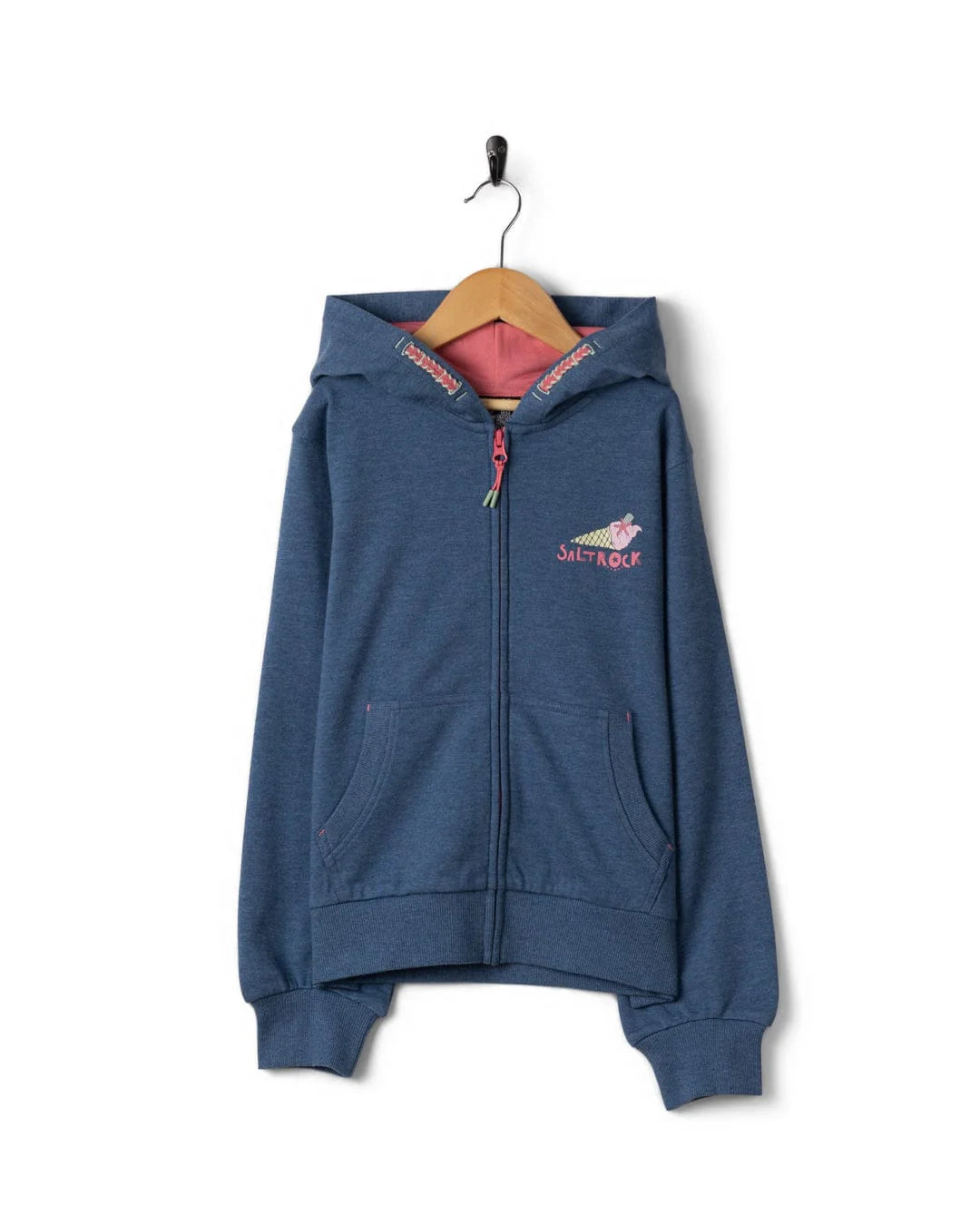 Saltrock Girls Scoop Zip Hoodie Blue