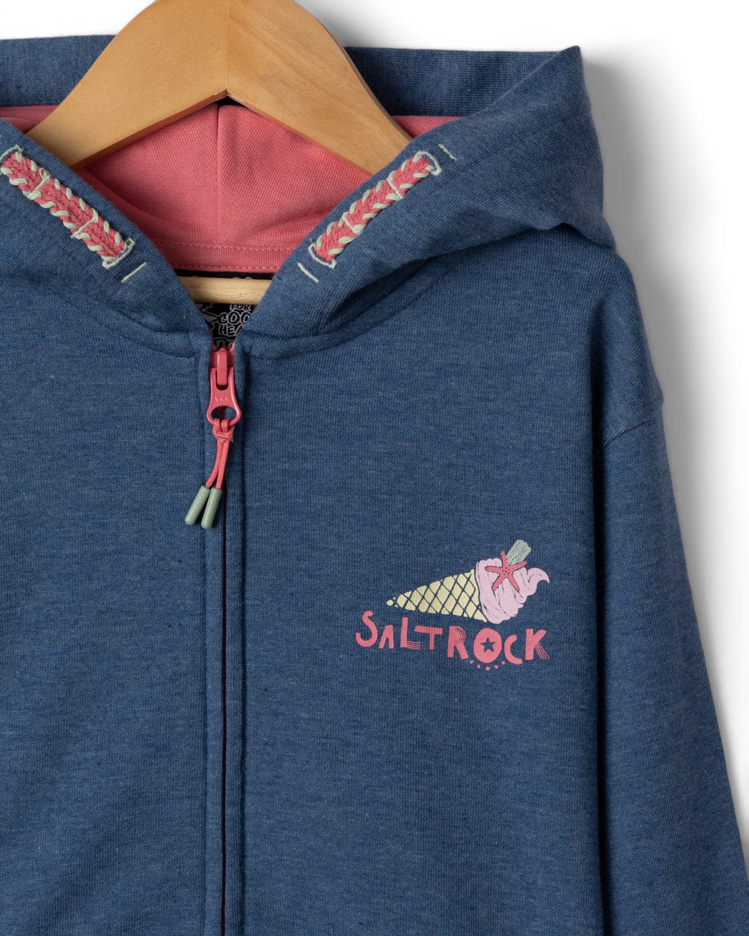 Saltrock Girls Scoop Zip Hoodie Blue