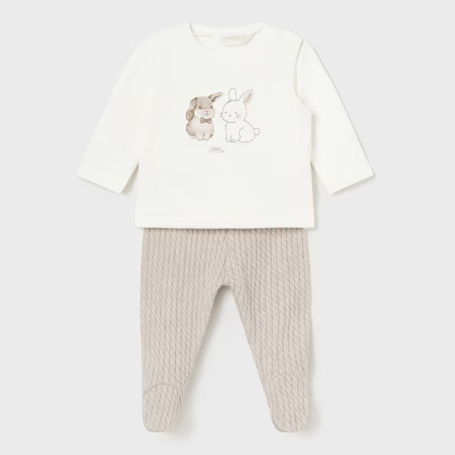 Mayoral Baby Boys Set 2510 Bunny Clothing 1-2M / Natural,2-4M / Natural,4-6M / Natural