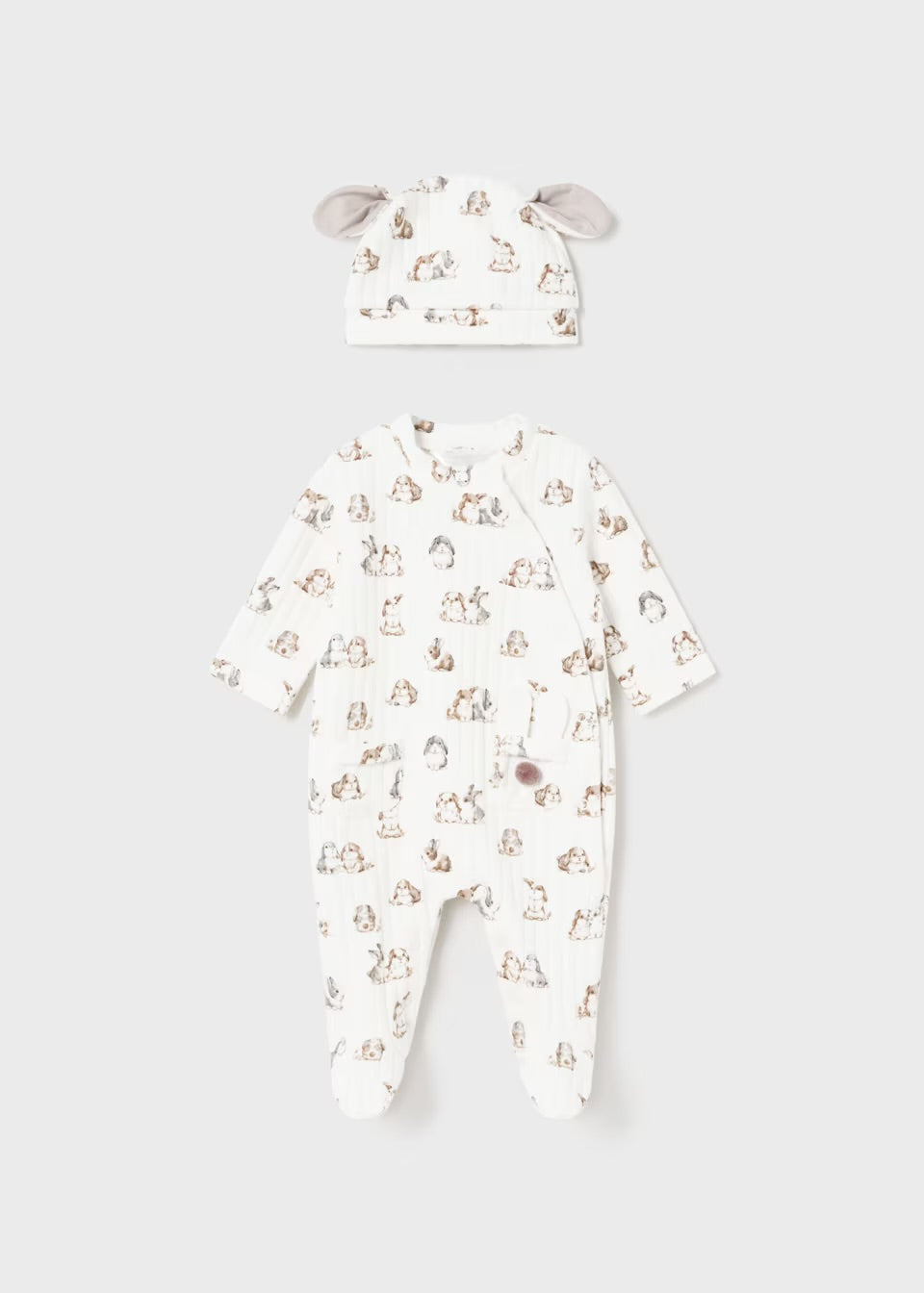 Mayoral Baby Boys Sleepsuit Set 2790 Bunny Clothing 0-1M / Natural,1-2M / Natural,2-4M / Natural,4-6M / Natural,6-9M / Natural