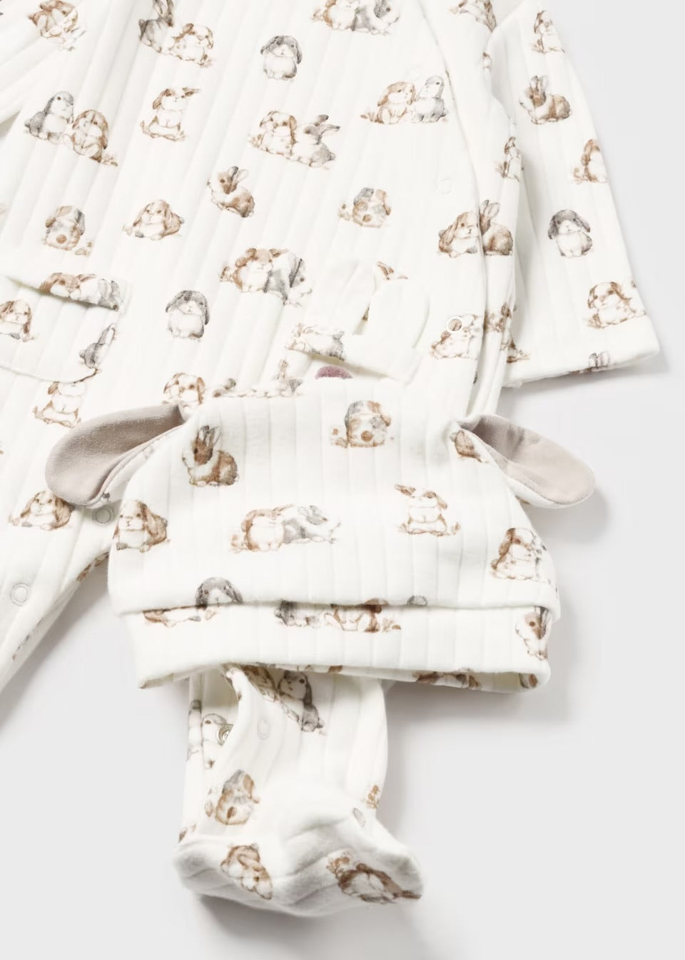 Mayoral Baby Boys Sleepsuit Set 2790 Bunny Clothing 0-1M / Natural,1-2M / Natural,2-4M / Natural,4-6M / Natural,6-9M / Natural