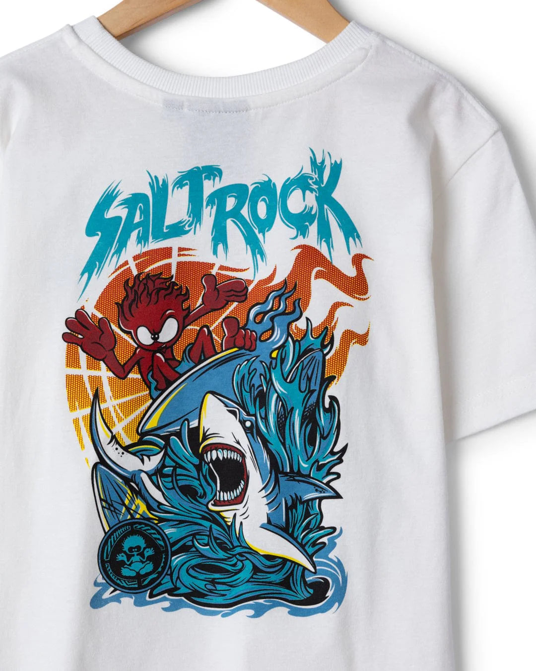 Saltrock Boys Jaws T-Shirt White Clothing 7/8YRS / White,9/10YRS / White,11/12YRS / White,13YRS / White