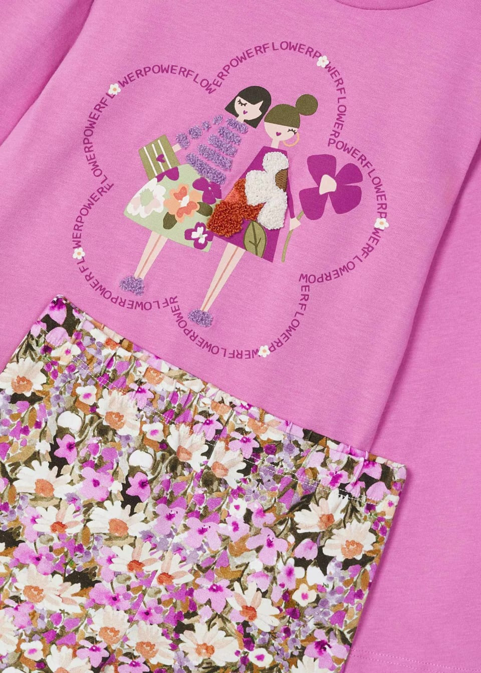 Mayoral Girls Leggings Set 4713 Pink Floral Clothing 2YRS / Pink,3YRS / Pink,4YRS / Pink,5YRS / Pink,6YRS / Pink,7YRS / Pink,8YRS / Pink,9YRS / Pink