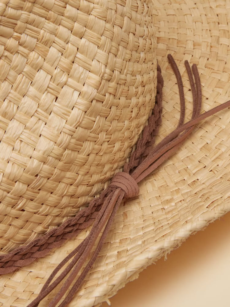 Joules Womens Joanie Western Straw Hat Clothing ONE SIZE / Natural