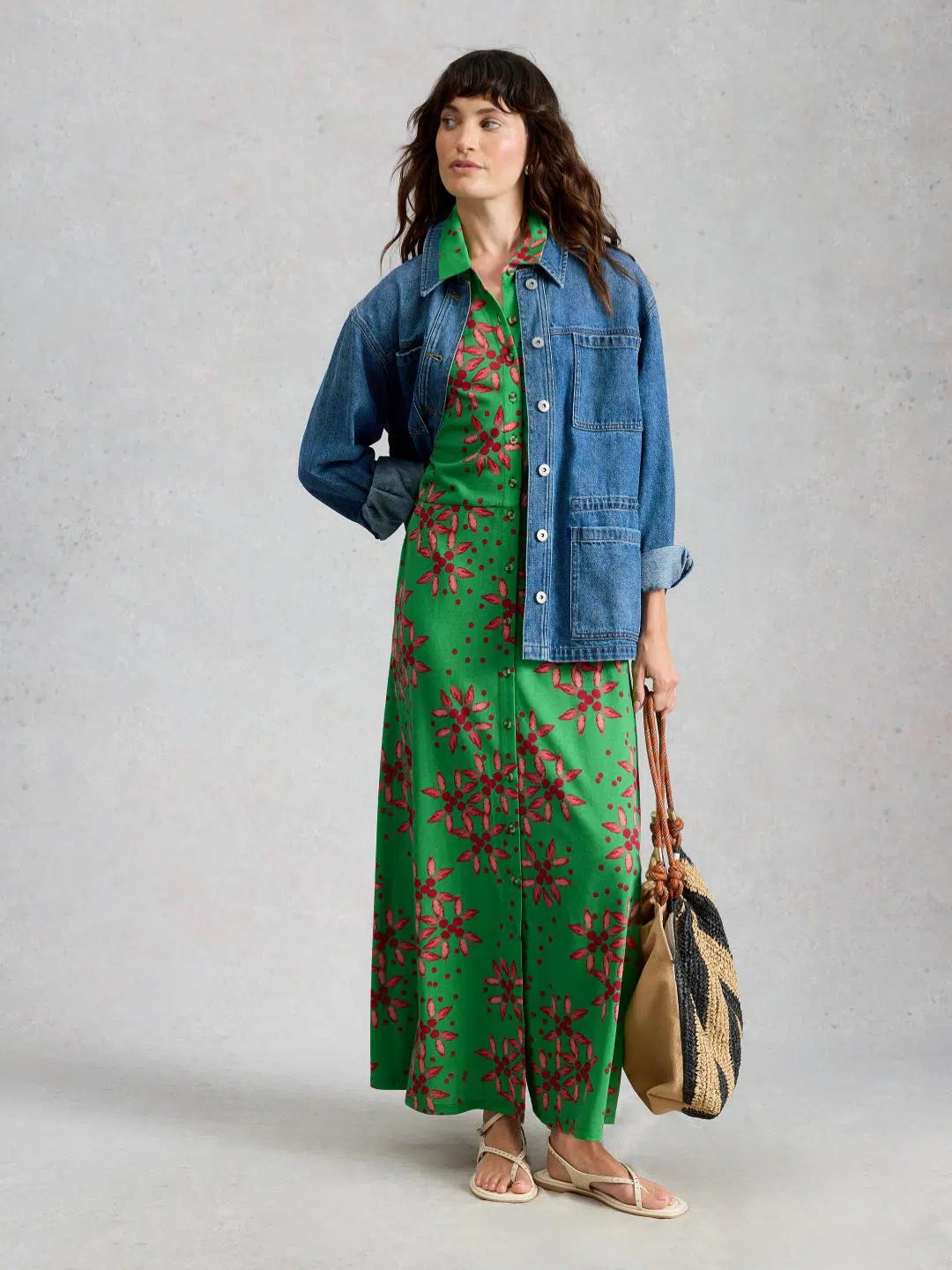 White Stuff Womens Rua Maxi Dress 446115 Green Print Clothing UK8 / Green,UK10 / Green,UK12 / Green,UK14 / Green,UK16 / Green