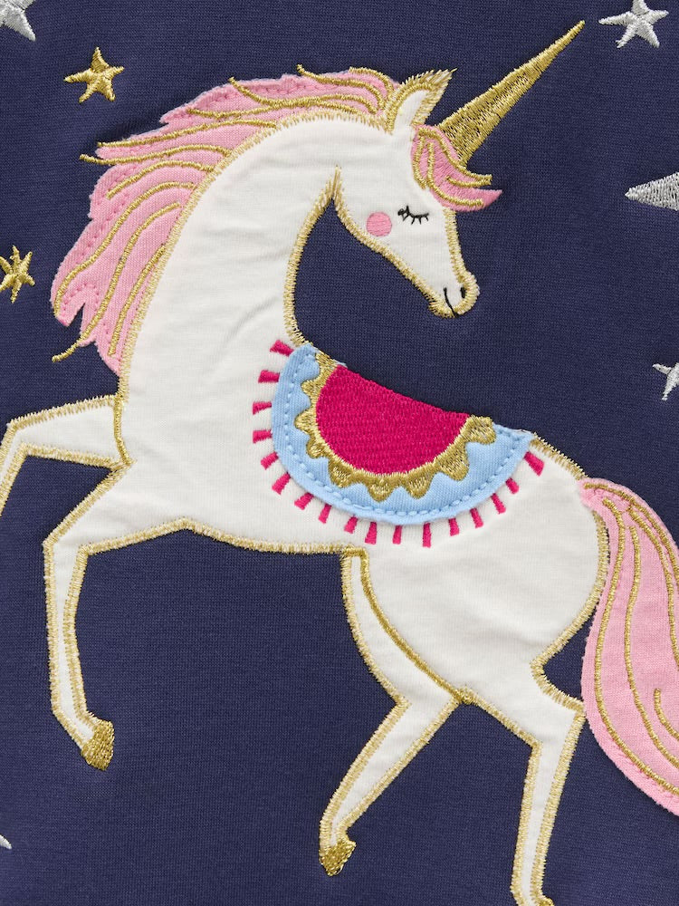 Joules Girls Mackenzie Sweatshirt An2923 Navy Horse Clothing 2YRS / Navy,3YRS / Navy,4YRS / Navy,5YRS / Navy,6YRS / Navy,8YRS / Navy
