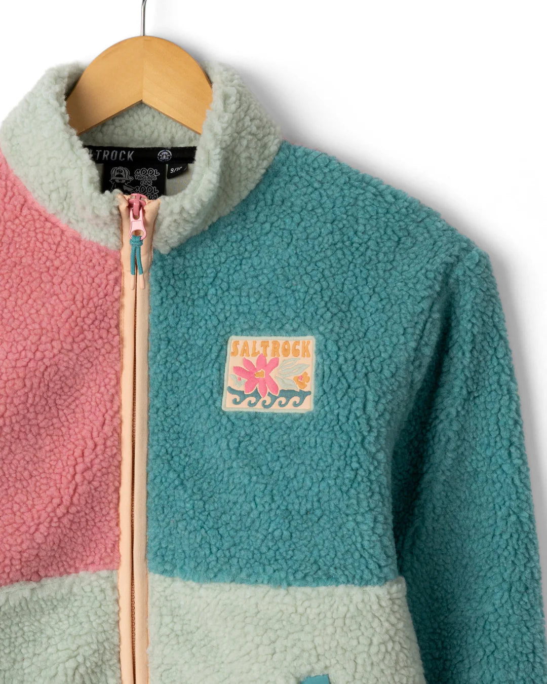 Saltrock Girls Emery Wave Sherpa Zip Fleece Clothing 11/12YRS / Multi
