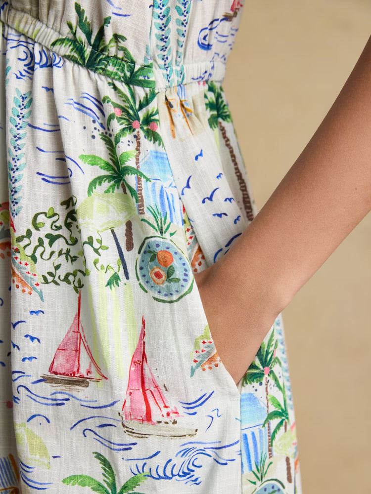 Joules Womens Winnie Maxi Dress W70-250 Coastal Print Clothing UK10 / Multi,UK12 / Multi,UK14 / Multi,UK16 / Multi