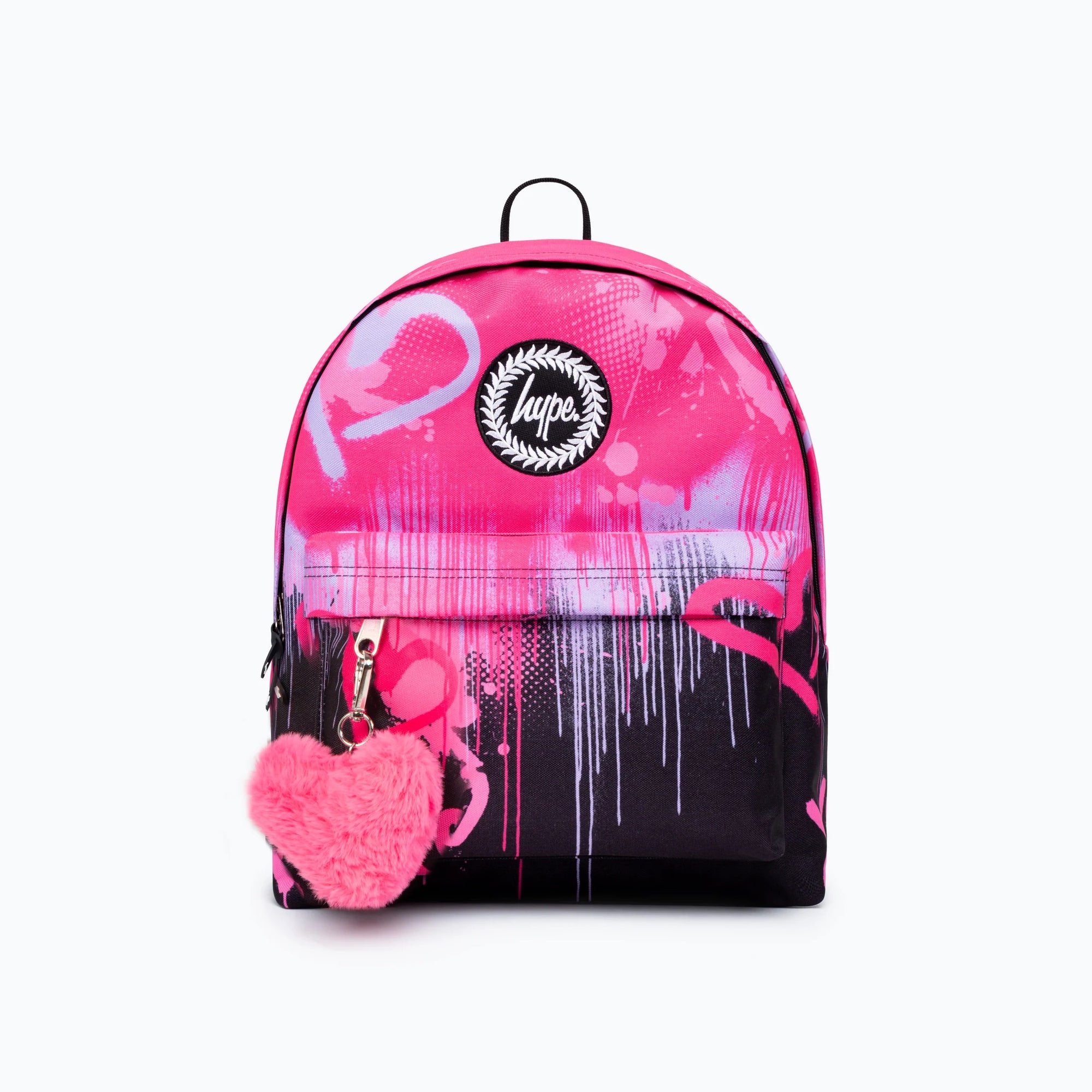 Hype Pink Heart Drips Backpack Xucb-054 Accessories ONE SIZE / Pink