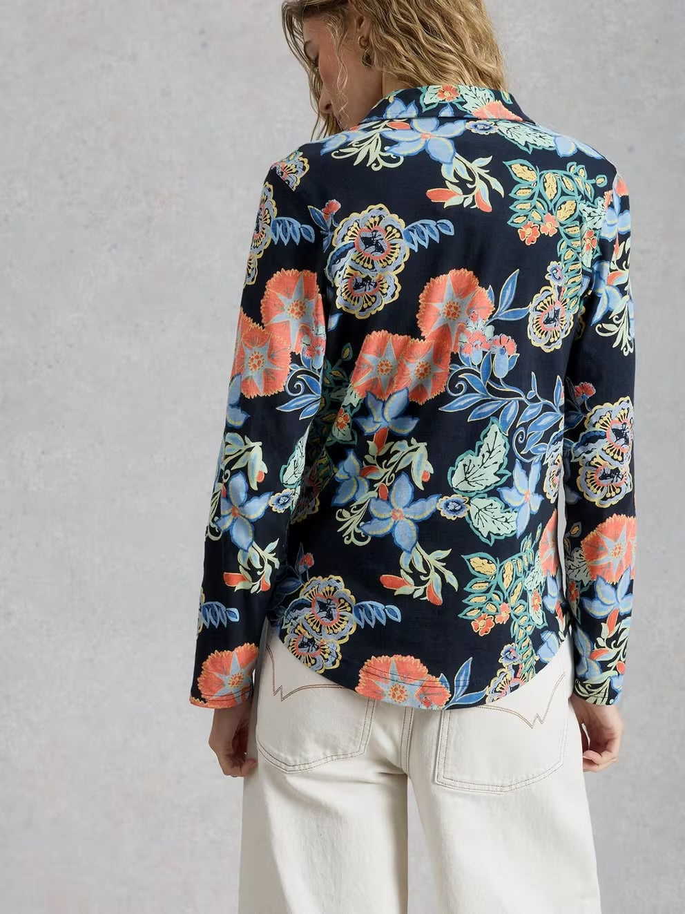 White Stuff Womens Annie Shirt 447247 Navy Multi Clothing UK10 / Navy,UK12 / Navy,UK14 / Navy,UK16 / Navy,UK18 / Navy