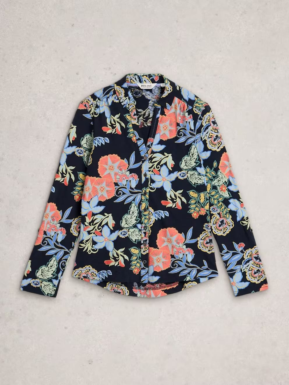 White Stuff Womens Annie Shirt 447247 Navy Multi Clothing UK10 / Navy,UK12 / Navy,UK14 / Navy,UK16 / Navy,UK18 / Navy