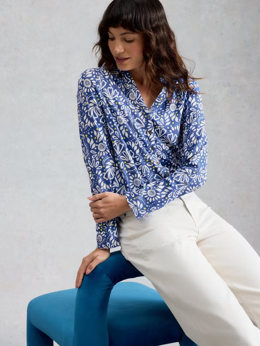 White Stuff Womens Annie Shirt 446474 Bright Blue Clothing UK8 / Blue,UK10 / Blue,UK12 / Blue,UK14 / Blue,UK16 / Blue,UK18 / Blue