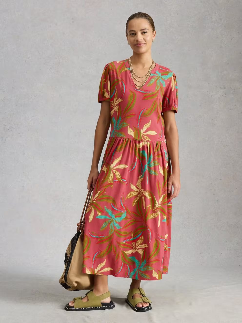 White Stuff Womens Leah Dress 447240 Pink Print Clothing UK8 / Pink,UK10 / Pink,UK12 / Pink,UK14 / Pink,UK16 / Pink,UK18 / Pink