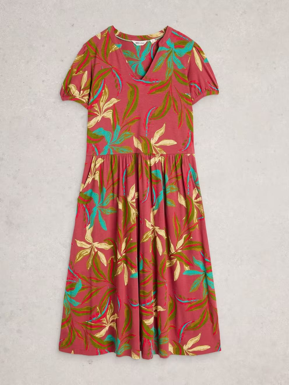 White Stuff Womens Leah Dress 447240 Pink Print Clothing UK8 / Pink,UK10 / Pink,UK12 / Pink,UK14 / Pink,UK16 / Pink,UK18 / Pink
