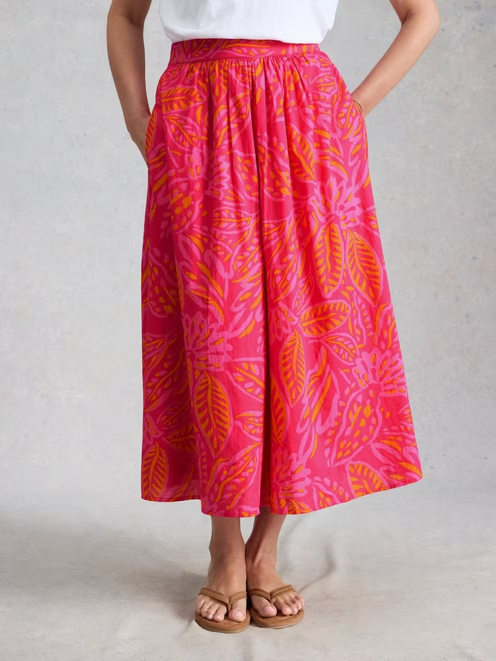 White Stuff Womens Abigail Midi Skirt 446235 Pink Clothing UK8 / Pink,UK10 / Pink,UK12 / Pink,UK14 / Pink,UK16 / Pink