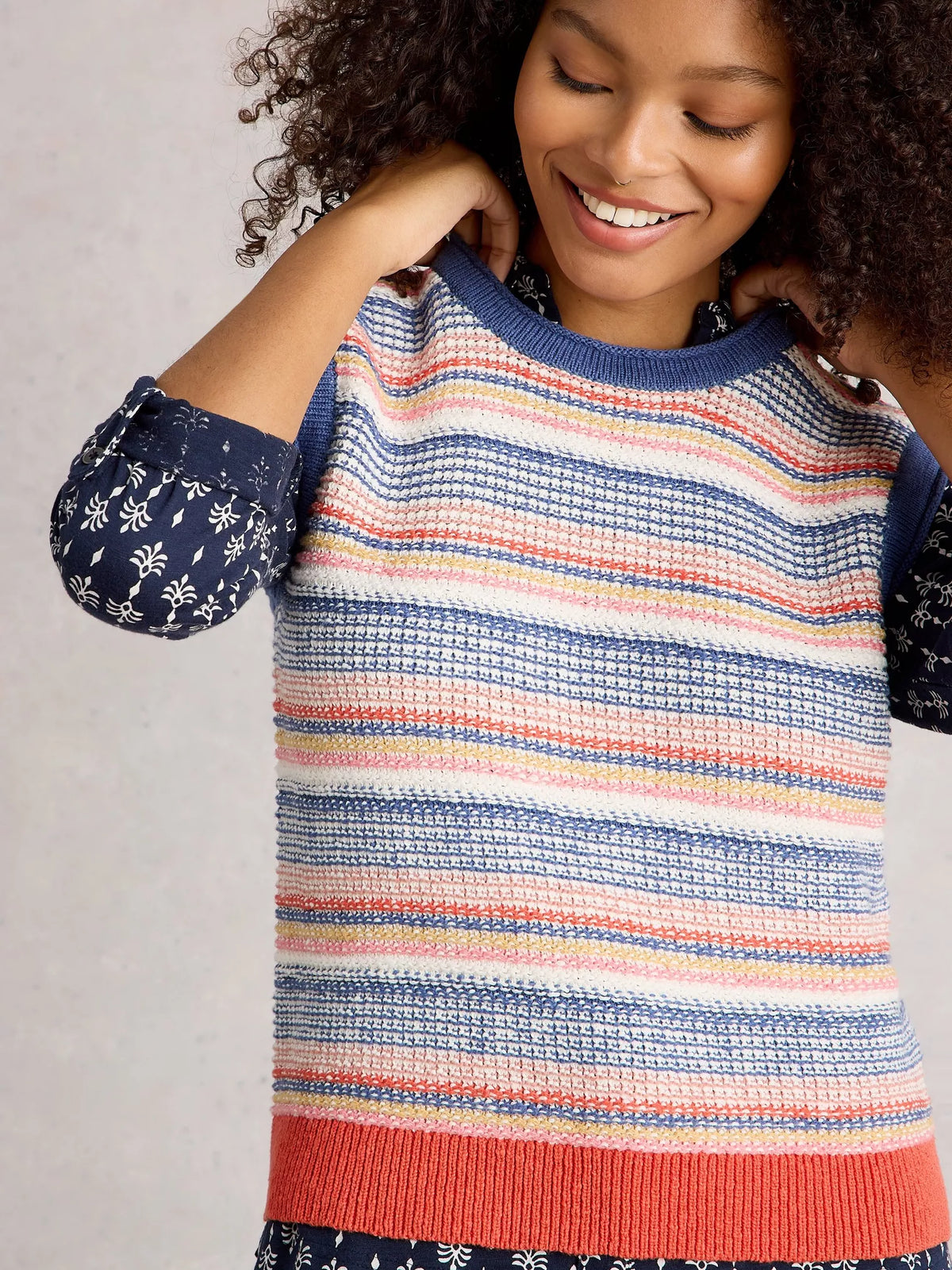 White Stuff Womens Tara Tank Top 444094 Blue Multi Clothing SMALL ADULT / Multi,MEDIUM ADULT / Multi,LARGE ADULT / Multi,XL ADULT / Multi