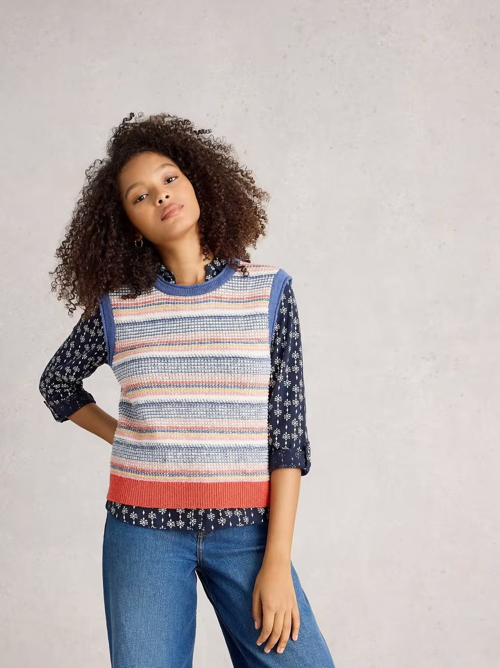 White Stuff Womens Tara Tank Top 444094 Blue Multi Clothing SMALL ADULT / Multi,MEDIUM ADULT / Multi,LARGE ADULT / Multi,XL ADULT / Multi