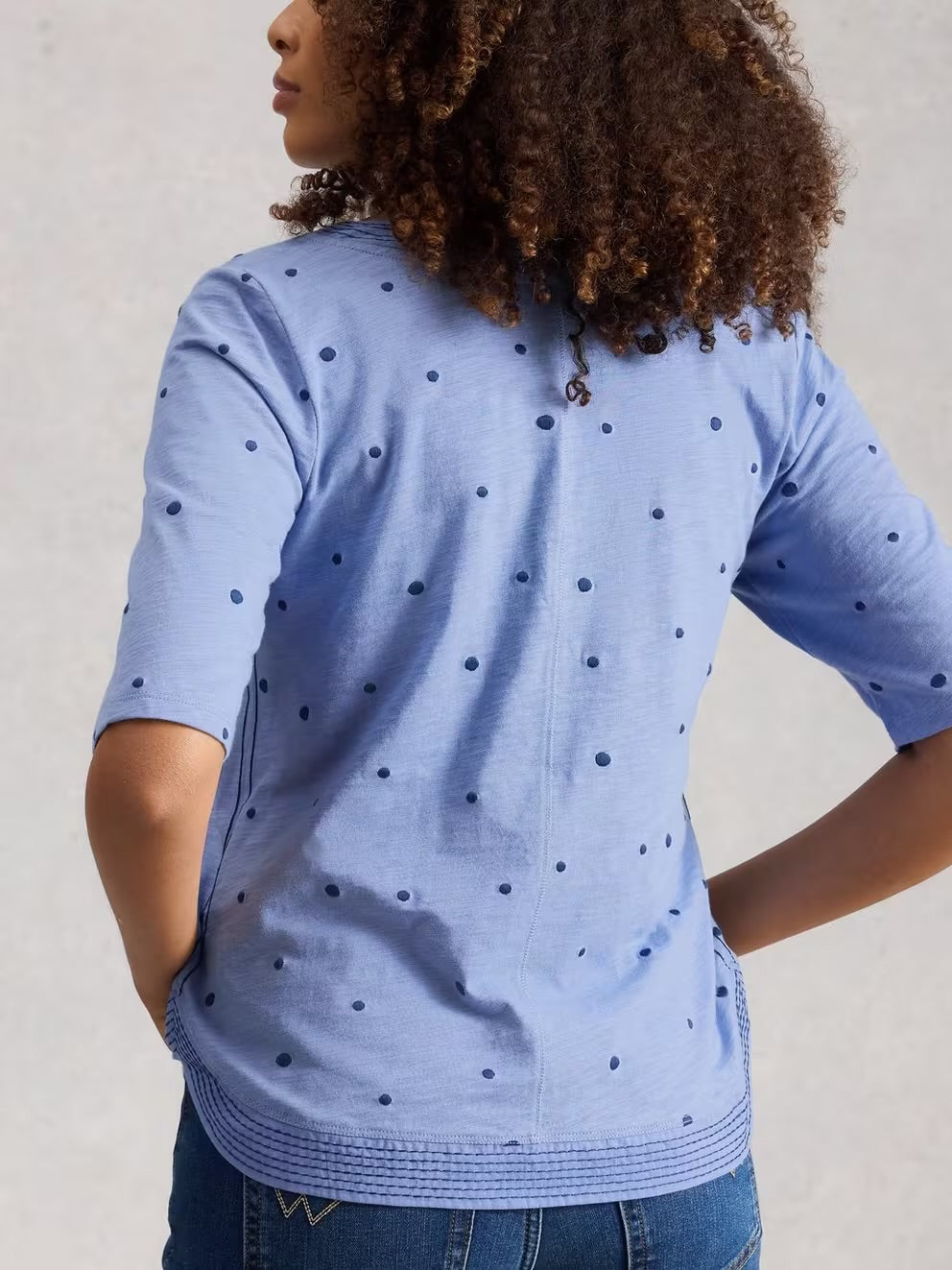 White Stuff Womens Weaver Notch Tunic Top 445714 Blue Clothing UK10 / Multi,UK12 / Multi,UK14 / Multi,UK16 / Multi,UK18 / Multi