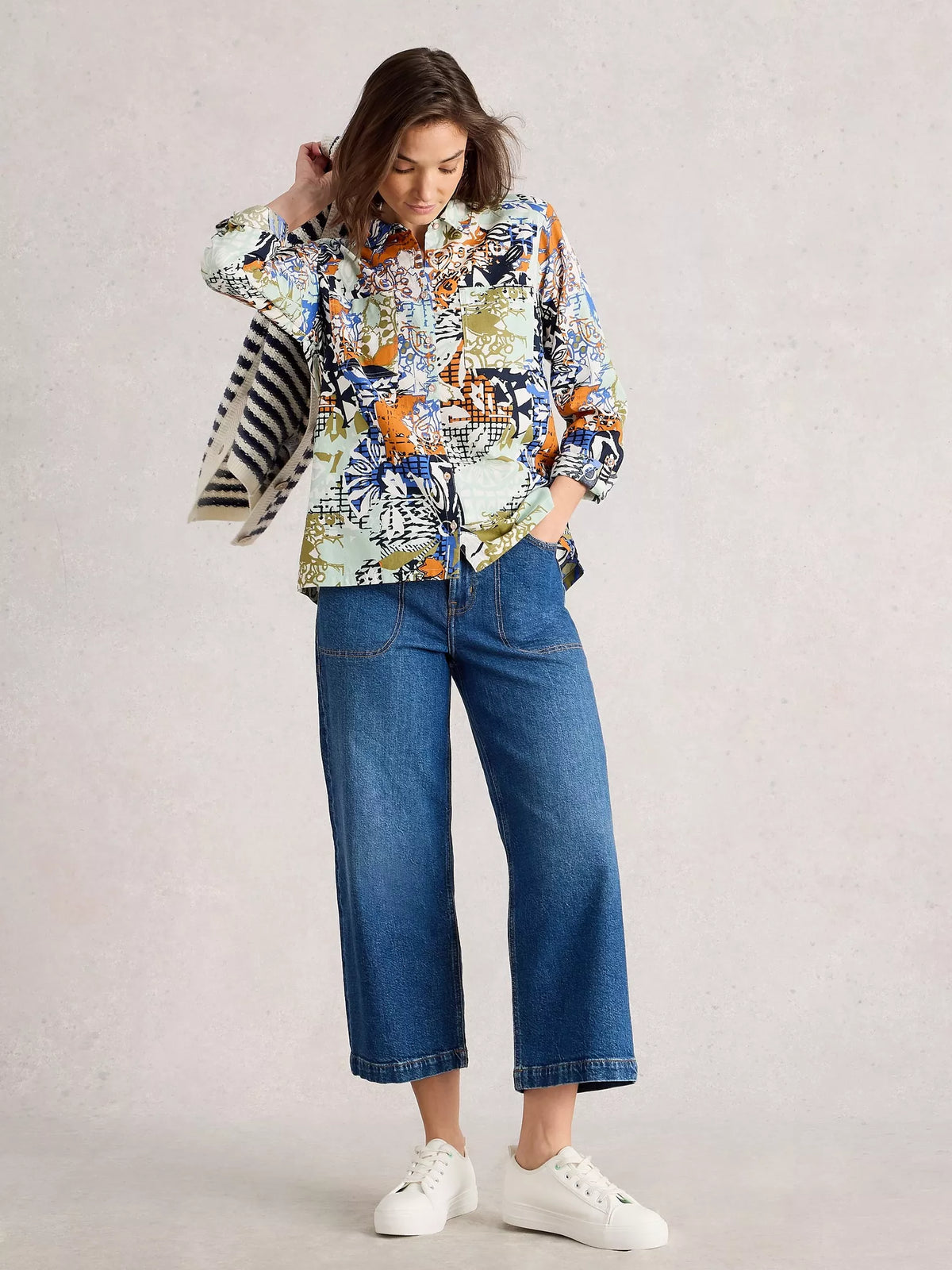 White Stuff Womens Sophie Shirt 444302 Orange Multi Clothing UK10 / Multi,UK12 / Multi,UK14 / Multi,UK16 / Multi,UK18 / Multi