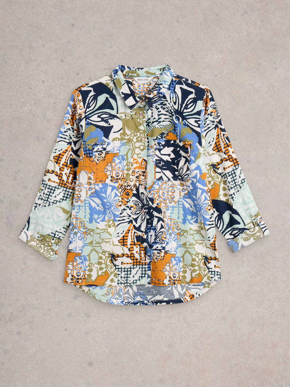 White Stuff Womens Sophie Shirt 444302 Orange Multi Clothing UK10 / Multi,UK12 / Multi,UK14 / Multi,UK16 / Multi,UK18 / Multi