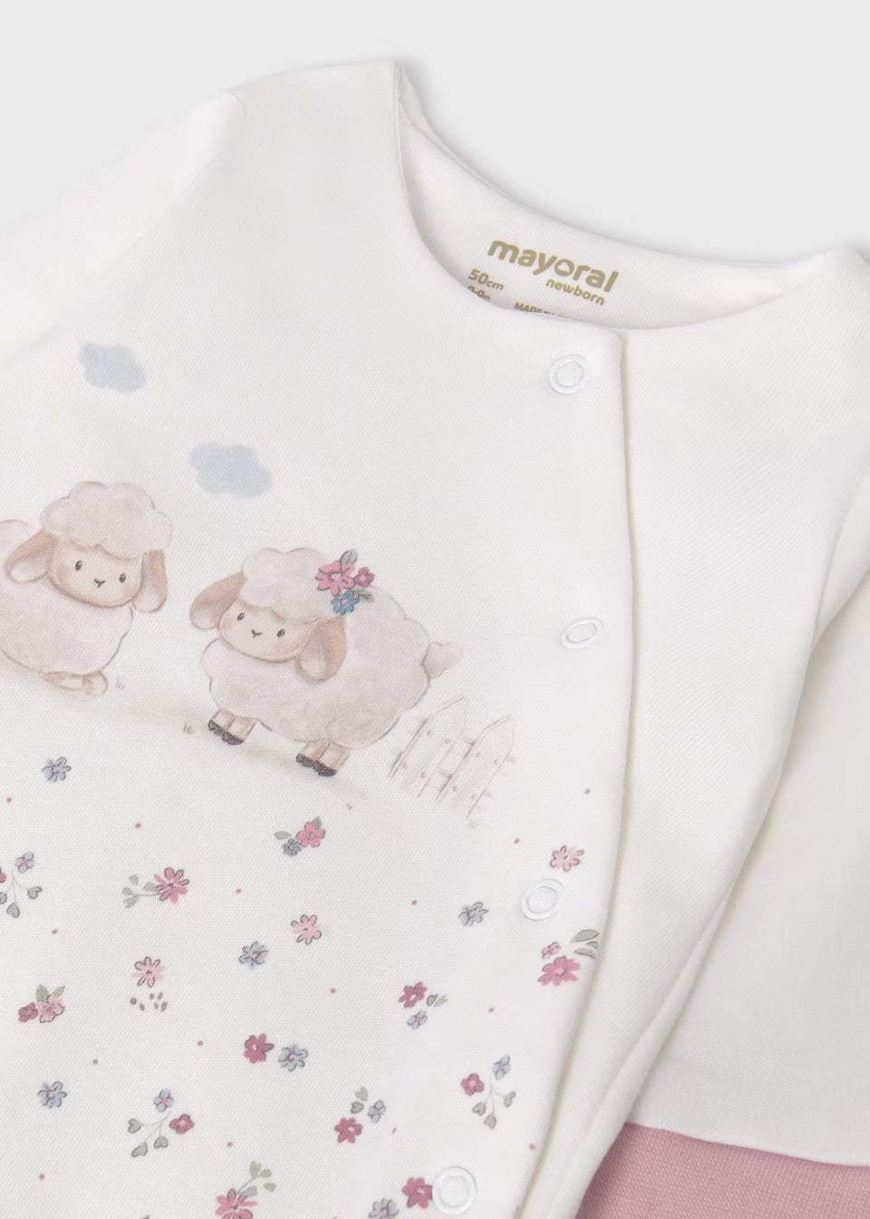 Mayoral Baby 3 Piece Gift Set 9516 Pink Sheep Clothing 0-1M / Pink,1-2M / Pink,2-4M / Pink,4-6M / Pink,6-9M / Pink