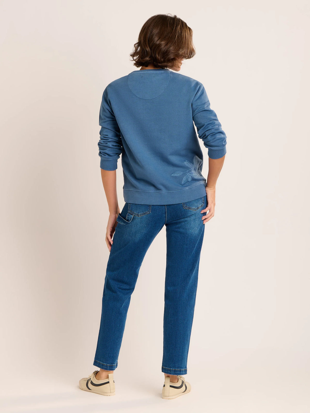 Brakeburn Womens Frome Crew Neck Sweatshirt Blue Clothing UK8 / Blue,UK10 / Blue,UK12 / Blue,UK14 / Blue,UK16 / Blue