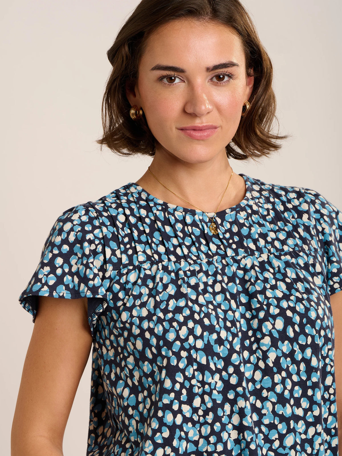 Brakeburn Womens Beau Blouse Blue Print Clothing UK8 / Blue,UK12 / Blue,UK14 / Blue,UK16 / Blue
