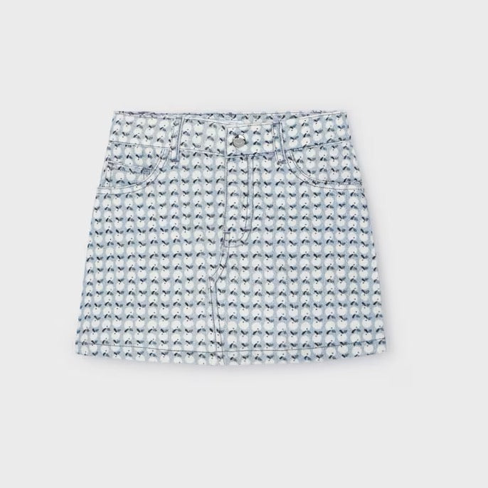 Mayoral Girls Cord Skirt 4905 Sky Blue Print Clothing 4YRS / Sky Blue,5YRS / Sky Blue,6YRS / Sky Blue,7YRS / Sky Blue,8YRS / Sky Blue,9YRS / Sky Blue