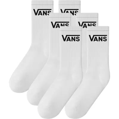 Vans Adult 6 Pack Socks Vn000qcbwht1 White Clothing UK 8.5-12 / White