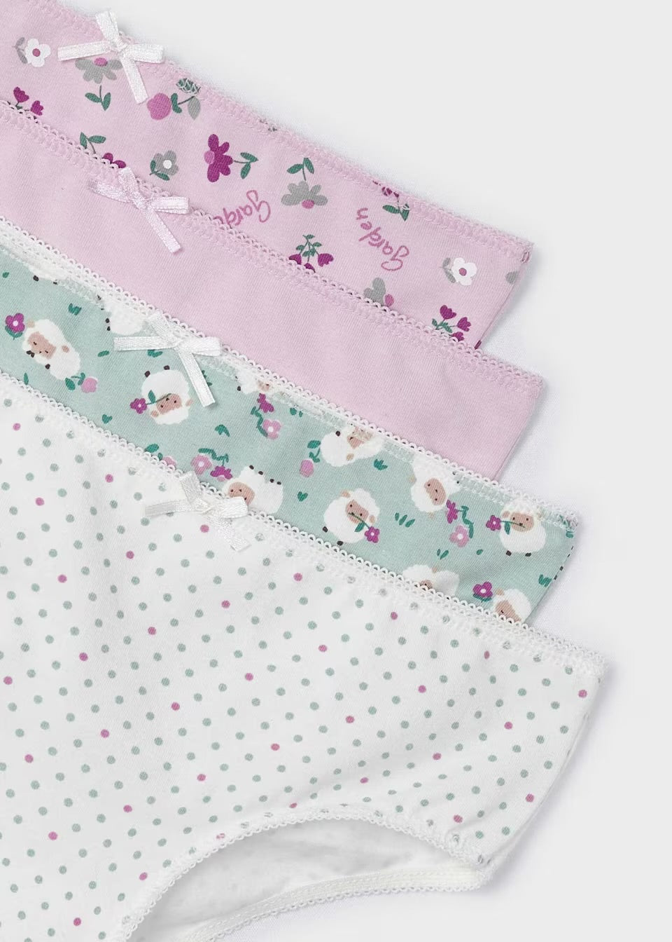 Mayoral Girls 4 Pack Underwear 10791 Sheep Clothing 2YRS / Multi,4YRS / Multi,6YRS / Multi,8YRS / Multi,10YRS / Multi