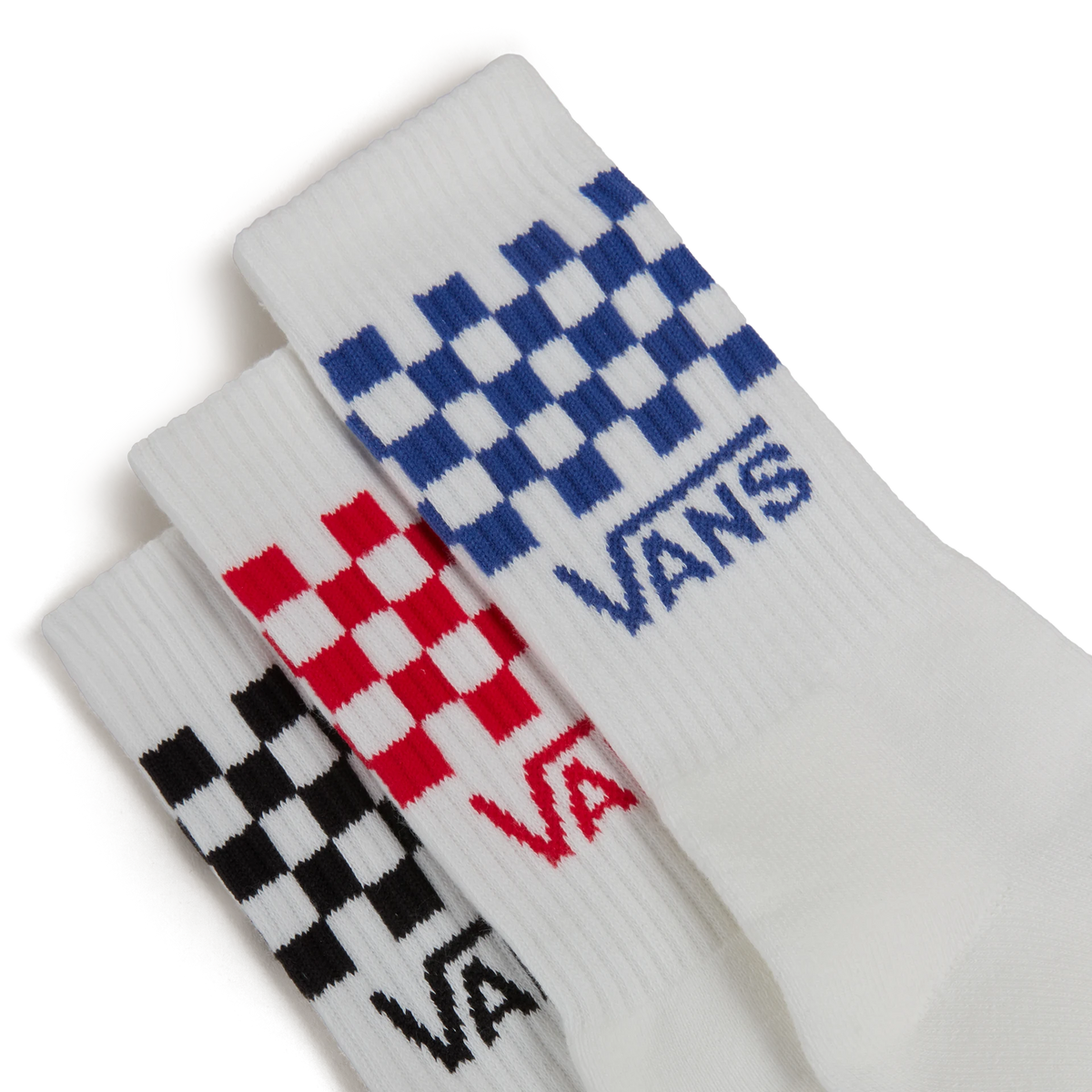 Vans Kids 3 Pack Socks Vn000q1qwht1 Checkerboard White Clothing ONE SIZE / White