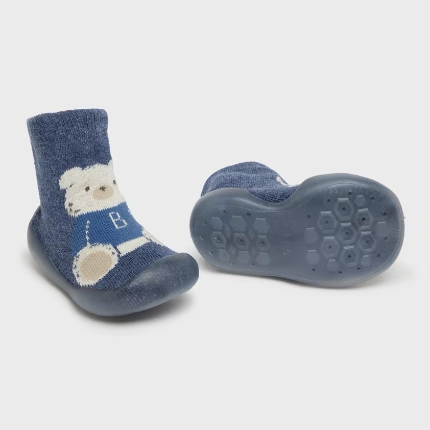 Mayoral Infant Sock Shoes 9781 Blue Teddy Clothing 9M / Blue,12M / Blue,18M / Blue