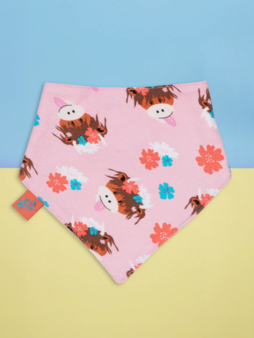 Blade &amp; Rose Bonnie Highland Cow Bib Accessories ONE SIZE / Pink